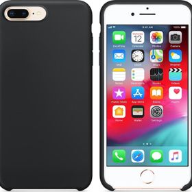 Microsonic Apple iPhone 7 Plus Liquid Lansman Silikon Siyah Cep Telefonu Kılıfı