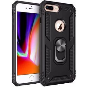 Microsonic Apple iPhone 7 Plus Military Ring Holder Siyah Kılıf
