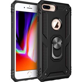 Microsonic Apple iPhone 7 Plus Military Ring Holder Siyah Kılıf