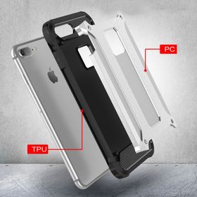 Microsonic Apple iPhone 7 Plus Rugged Armor Gümüş Kılıf
