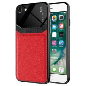 Microsonic Apple iPhone 7 Uniq Leather Kırmızı Siyah Cep Telefonu Kılıfı