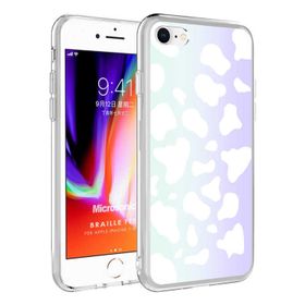 Microsonic Apple iPhone 8 Braille Feel Desenli Cow Telefon Kılıfı