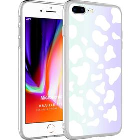 Microsonic Apple iPhone 8 Braille Feel Desenli Cow Telefon Kılıfı