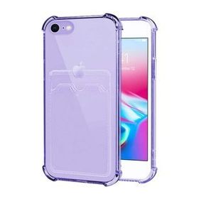 Microsonic Apple iPhone 8 Card Slot Shock Lila Cep Telefonu Kılıfı