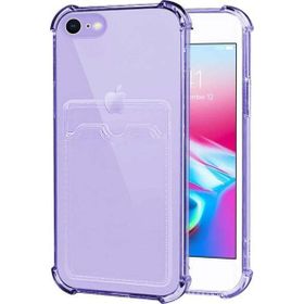 Microsonic Apple iPhone 8 Card Slot Shock Lila Cep Telefonu Kılıfı