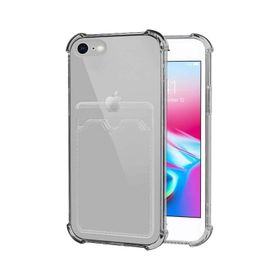Microsonic Apple iPhone 8 Card Slot Shock Şeffaf Telefon Kılıfı