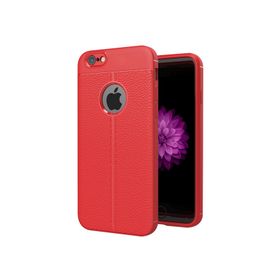 Microsonic Apple iPhone 8 Deri Dokulu Kırmızı Silikon Kılıf