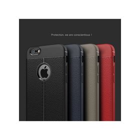 Microsonic Apple iPhone 8 Deri Dokulu Lacivert Silikon Kılıf