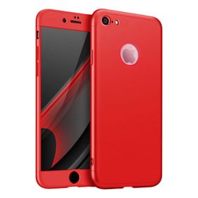 Microsonic Apple iPhone 8 Double Dip 360 Protective Kırmızı Kılıf