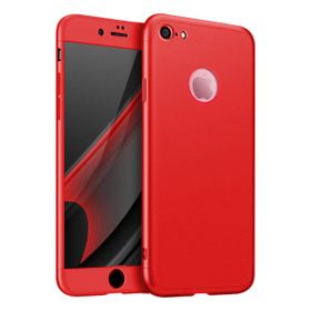 Microsonic Apple iPhone 8 Double Dip 360 Protective Kırmızı Kılıf
