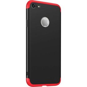 Microsonic Apple iPhone 8 Double Dip 360 Protective Siyah Kırmızı Kılıf