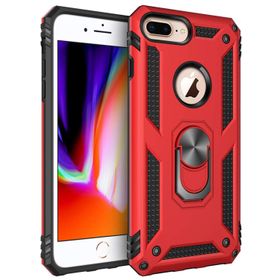 Microsonic Apple iPhone 8 Military Ring Holder Kırmızı Kılıf