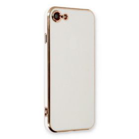 Microsonic Apple iPhone 8 Olive Plated Beyaz Kılıf