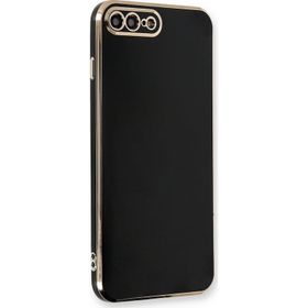 Microsonic Apple iPhone 8 Plus Olive Plated Siyah Cep Telefonu Kılıfı
