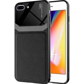Microsonic Apple iPhone 8 Plus Uniq Leather Siyah Cep Telefonu Kılıfı