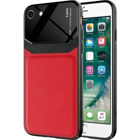 Microsonic Apple iPhone 8 Uniq Leather Kırmızı Cep Telefonu Kılıfı
