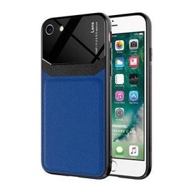 Microsonic Apple iPhone 8 Uniq Leather Lacivert Cep Telefonu Kılıfı