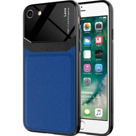 Microsonic Apple iPhone 8 Uniq Leather Lacivert Cep Telefonu Kılıfı