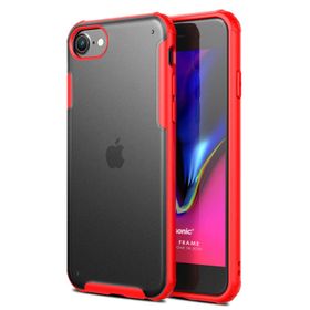 Microsonic Apple iPhone SE 2022 Frosted Frame Kırmızı Telefon Kılıfı