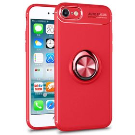 Microsonic Apple iPhone SE 2022 Kickstand Ring Holder Kırmızı Telefon Kılıfı