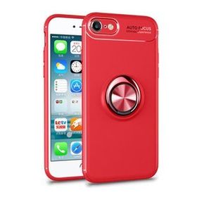 Microsonic Apple iPhone SE 2022 Kickstand Ring Holder Kırmızı Telefon Kılıfı