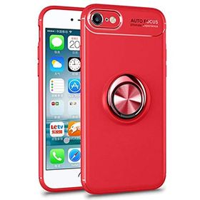 Microsonic Apple iPhone SE 2022 Kickstand Ring Holder Kırmızı Telefon Kılıfı