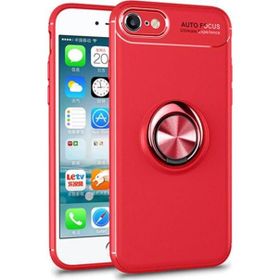 Microsonic Apple iPhone SE 2022 Kickstand Ring Holder Kırmızı Telefon Kılıfı
