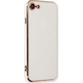 Microsonic Apple iPhone SE 2022 Olive Plated Beyaz Cep Telefonu Kılıfı