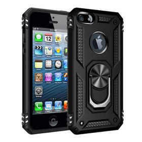 Microsonic Apple iPhone SE Military Ring Holder Siyah Kılıf