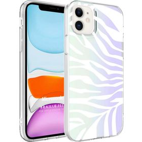 Microsonic Apple iPhone Uyumlu 12 Braille Feel Desenli Zebra Cep Telefonu Kılıfı