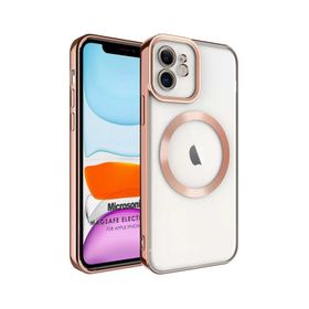 Microsonic Apple iPhone Uyumlu 12 Magsafe Luxury Electroplate Cep Telefonu Kılıfı