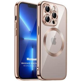 Microsonic Apple iPhone Uyumlu 12 Pro Max Magsafe Luxury Electroplate Cep Telefonu Kılıfı