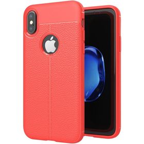 Microsonic Apple iPhone X Deri Dokulu Silikon Kılıf