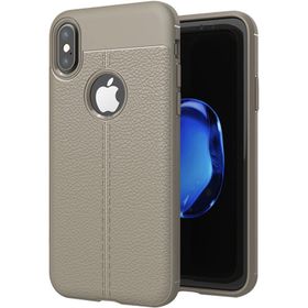 Microsonic Apple iPhone X Deri Dokulu Silikon Kılıf