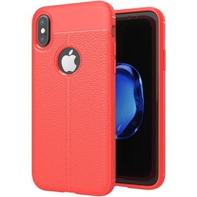 Microsonic Apple iPhone X Deri Dokulu Silikon Kılıf