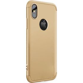 Microsonic Apple iPhone X Gold Double Dip 360 Protective Kılıf