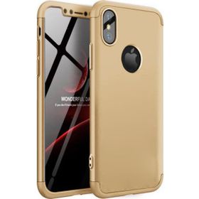 Microsonic Apple iPhone X Gold Double Dip 360 Protective Kılıf