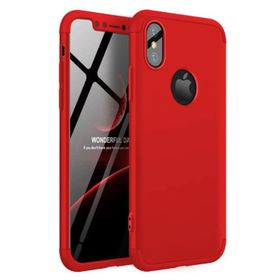 Microsonic Apple iPhone X Kırmızı Double Dip 360 Protective Kılıf