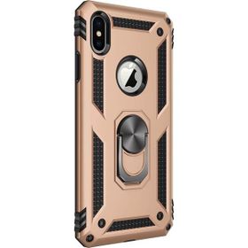 Microsonic Apple iPhone X Military Ring Holder Gold Kılıf