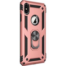 Microsonic Apple iPhone X Military Ring Holder Gold Kılıf