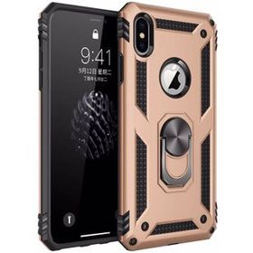 Microsonic Apple iPhone X Military Ring Holder Gold Kılıf