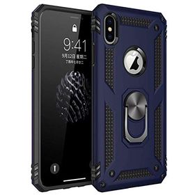 Microsonic Apple iPhone X Military Ring Holder Lacivert Kılıf