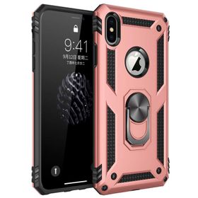 Microsonic Apple iPhone X Military Ring Holder Rose Gold Kılıf