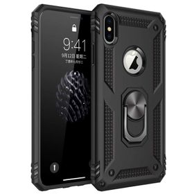 Microsonic Apple iPhone X Military Ring Holder Siyah Kılıf