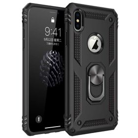 Microsonic Apple iPhone X Military Ring Holder Siyah Kılıf