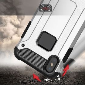 Microsonic Apple iPhone X Rugged Armor Gümüş Kılıf