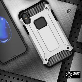 Microsonic Apple iPhone X Rugged Armor Gümüş Kılıf