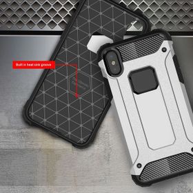 Microsonic Apple iPhone X Rugged Armor Gümüş Kılıf