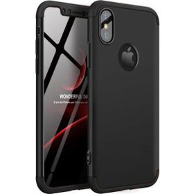 Microsonic Apple iPhone X Siyah Double Dip 360 Protective Kılıf