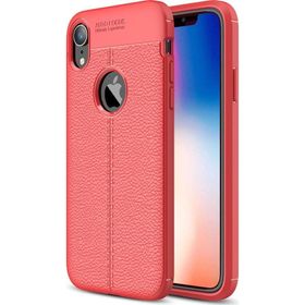 Microsonic Apple iPhone Xr Kırmızı Deri Dokulu Silikon Kılıf